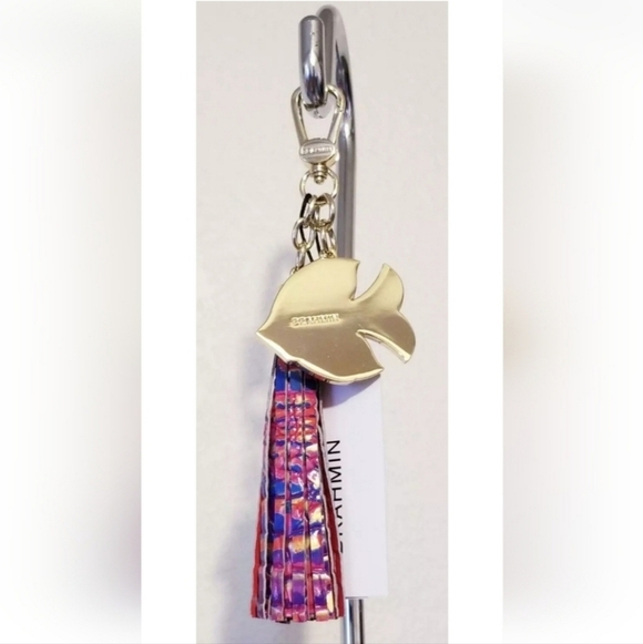 🐟🔹BRAHMIN🔹️fish Charm Crystal Tassel Rainbow Fish Melbourne Genuine Leather - Picture 4 of 7